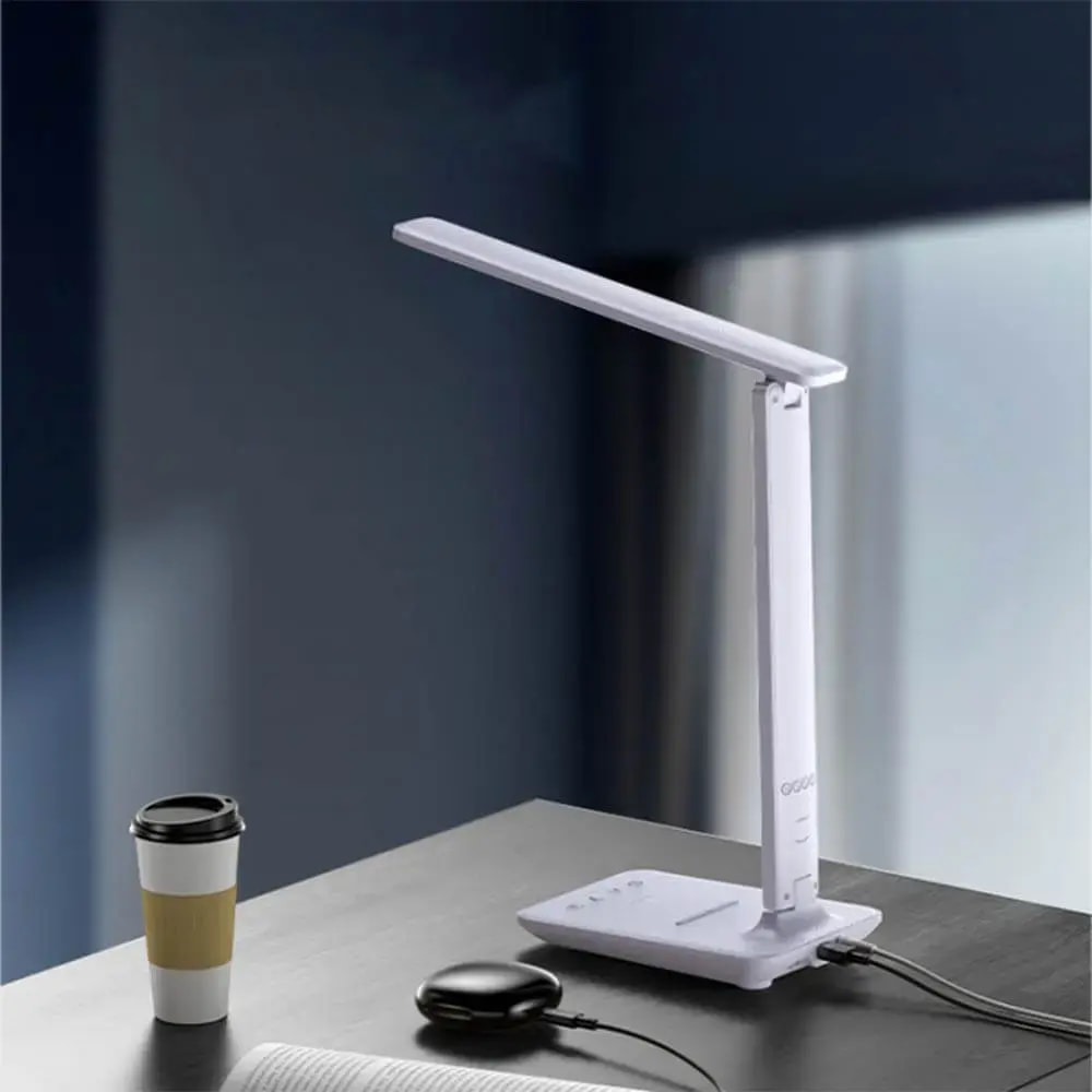 Lampe LED avec Charge Sans Fil pour Smartphone Yesido Blanc - Vue 2