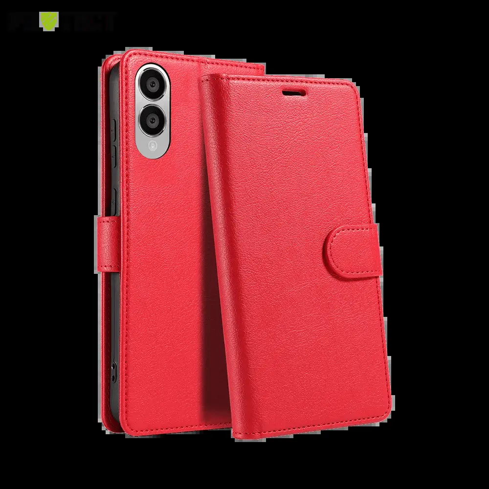 Housse folio anti-RFID Samsung Galaxy S25 Edge – PROTECT IP011 Rouge