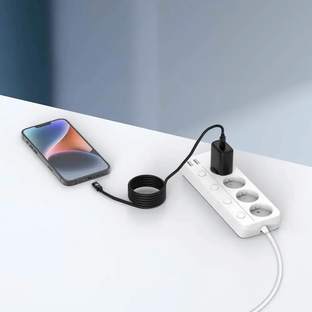 Câble USB-C vers Lightning magnétique 27W 1m - CONNECT Noir - Vue 2