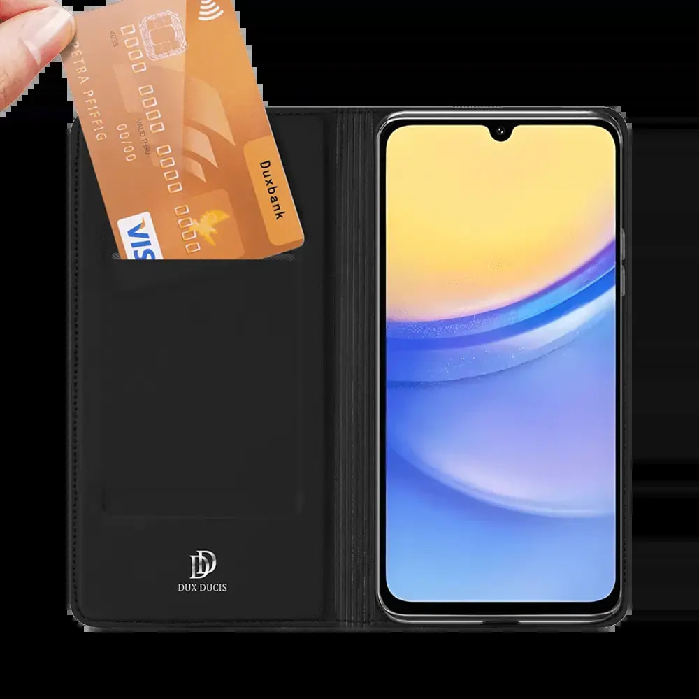 Housse folio Samsung Galaxy A16 5G / Galaxy A16 4G porte-carte - Dux Ducis Skin Pro Noir - Vue 2