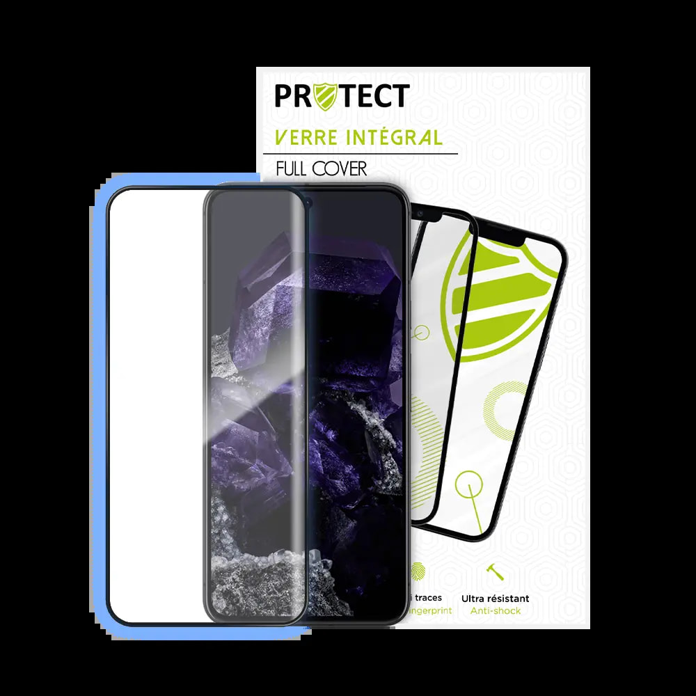 Verre trempé intégral Google Pixel 8 protection écran 9H - PROTECT Noir - Vue 2
