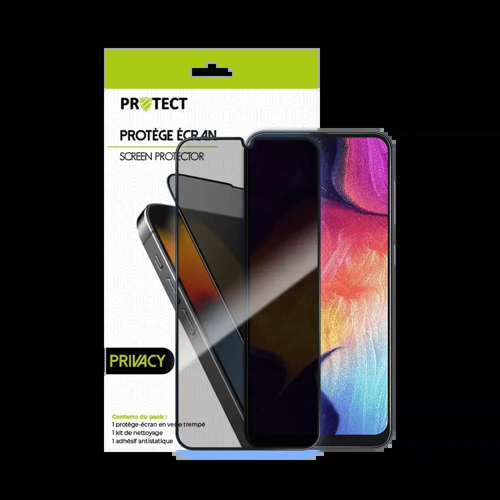 Verre trempé anti-espions Samsung Galaxy A50 / A31 protection écran 9H - PROTECT Transparent - Vue 2