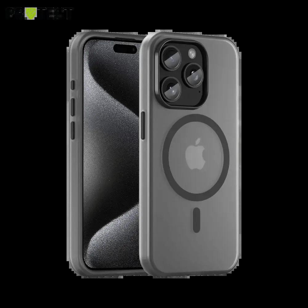 Coque MagSafe bi-matière iPhone 15 Pro - PROTECT MF-006 Noir