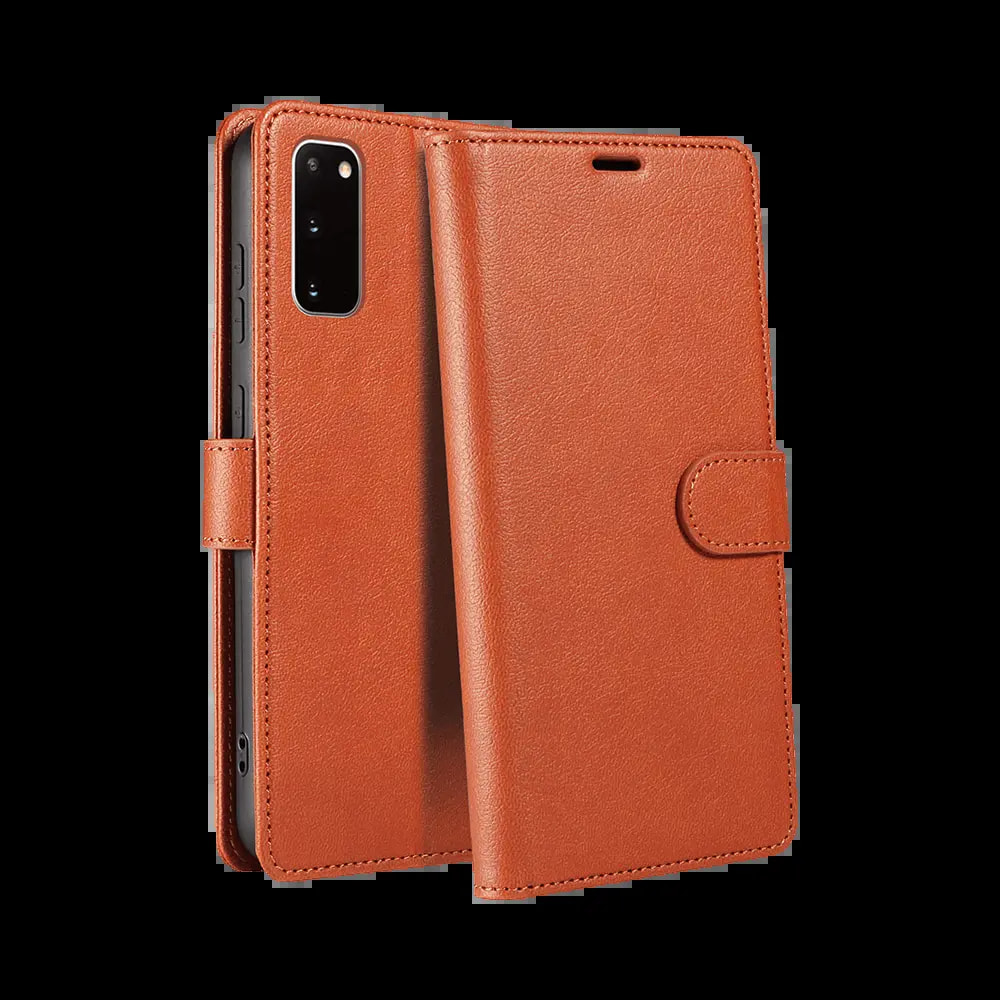 Housse folio anti-RFID Samsung Galaxy S20 - PROTECT IP011 Marron