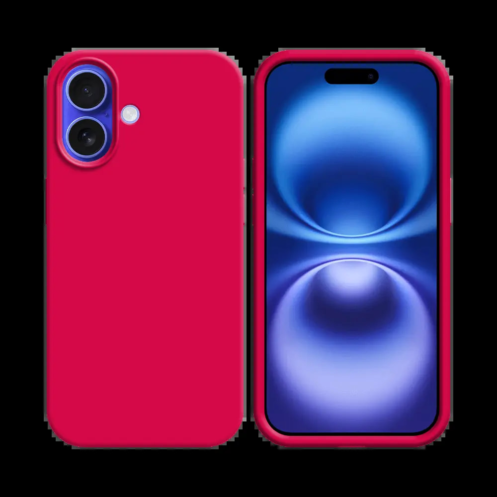 Coque silicone iPhone 16 Plus - Rose Vif