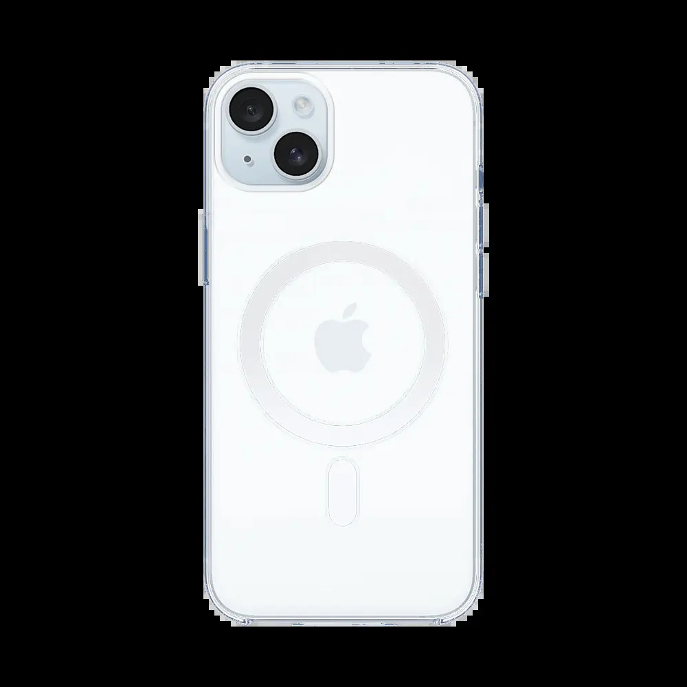 Coque MagSafe silicone transparente iPhone 15 Plus - Vue 2