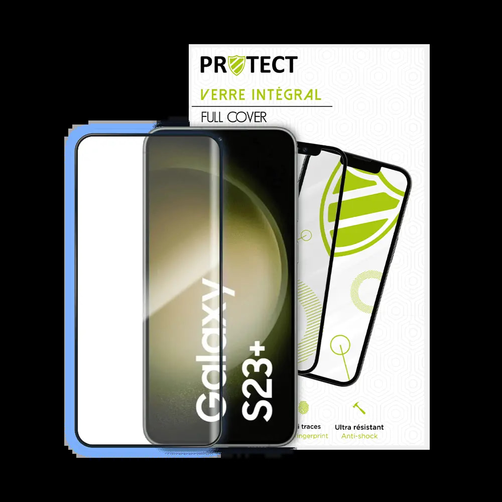 Verre trempé intégral Samsung Galaxy S23+ 5G protection écran 9H - PROTECT Noir - Vue 2