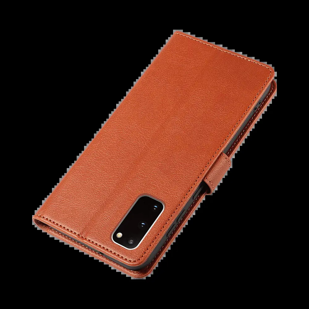 Housse folio anti-RFID Samsung Galaxy S20 - PROTECT IP011 Marron - Vue 6