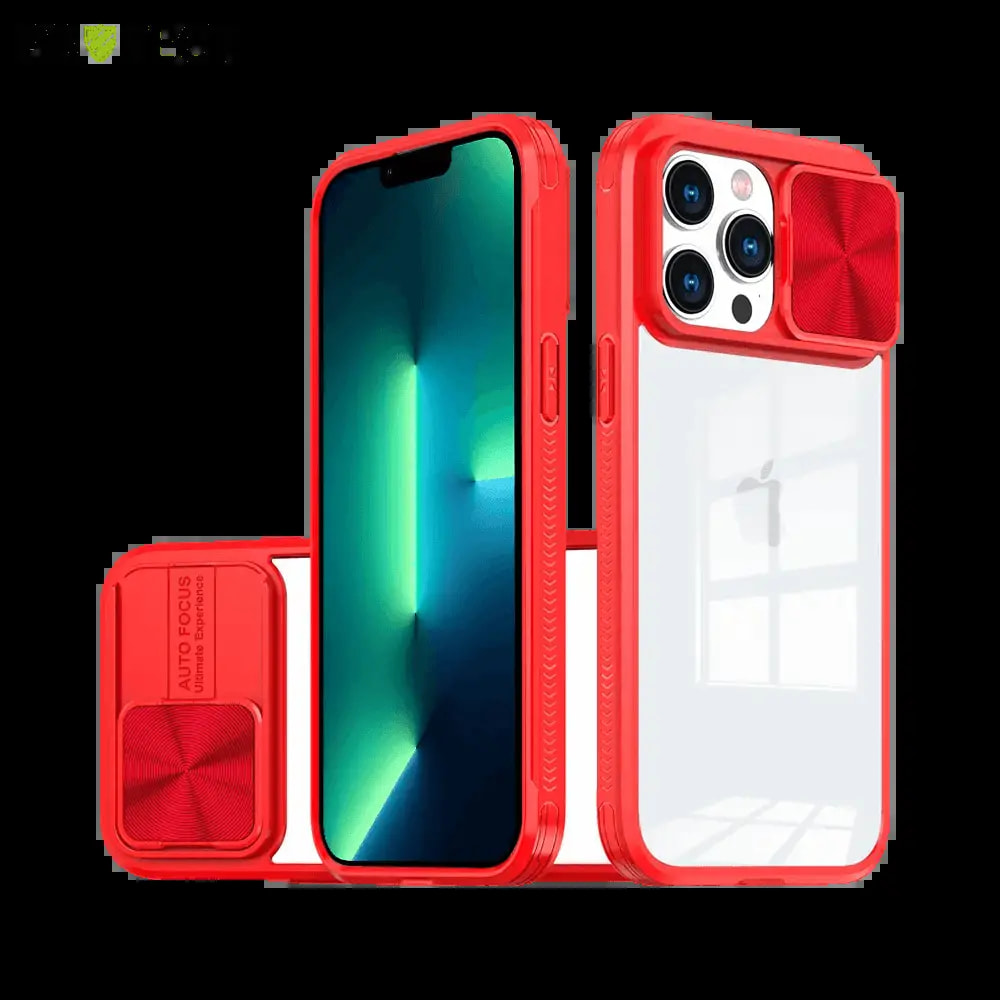 Coque iPhone 13 Pro avec cache caméra - PROTECT IE027 Rouge 