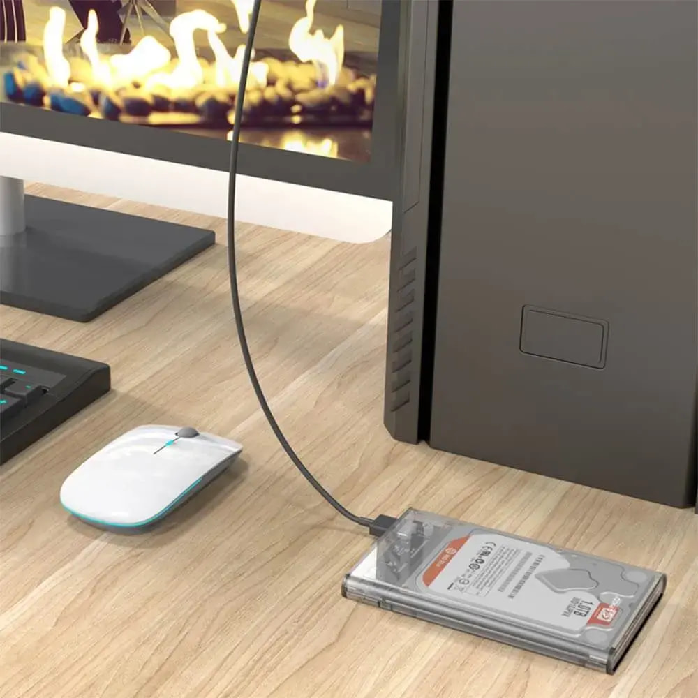 Boitier Disque Dur Orico 2.5" HDD/SSD USB 3.0 Transparent - Vue 3