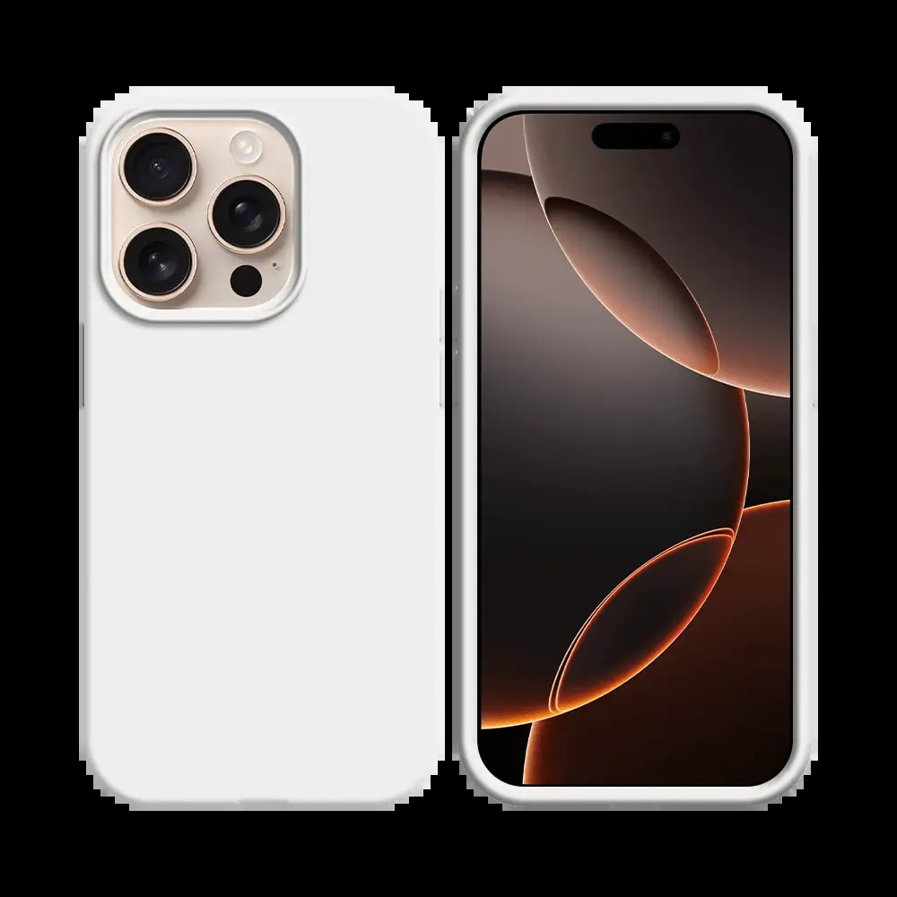 Coque silicone iPhone 16 Pro Max - Blanc