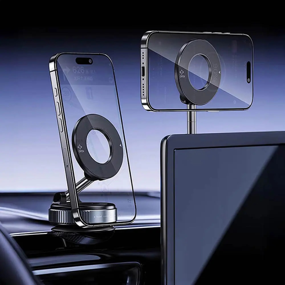Support magnétique pour smartphone avec fixation ventouse - Blanc - Vue 3