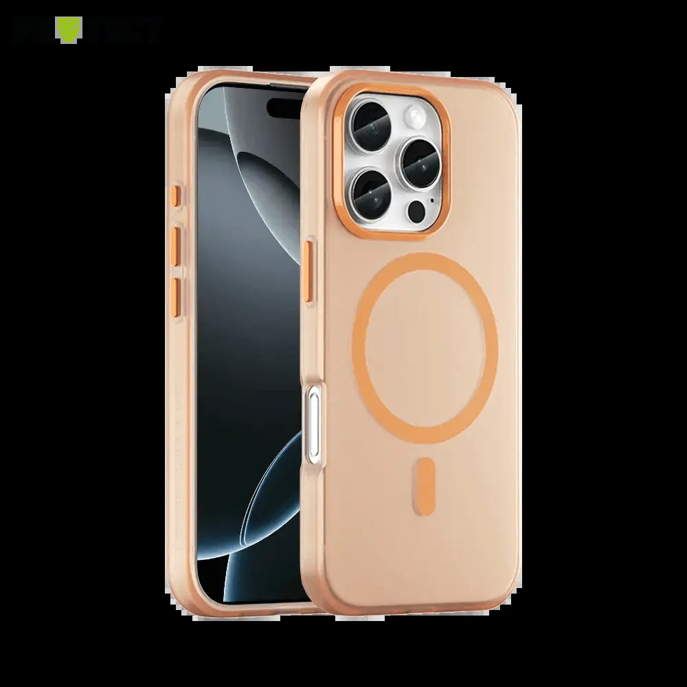 Coque MagSafe bi-matière iPhone 16 Pro - PROTECT MF-006 Orange