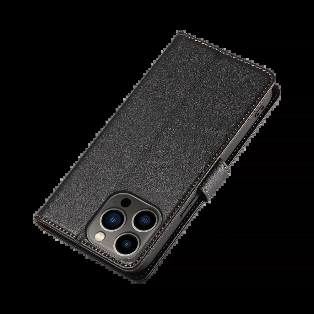 Housse folio anti-RFID iPhone 12 / 12 Pro – PROTECT IP011 Noir - Vue 6