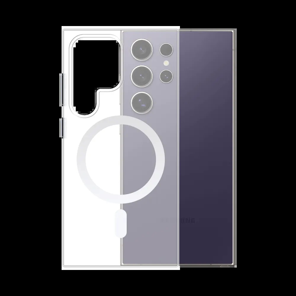 Coque MagSafe silicone transparente Samsung Galaxy S24 Ultra 5G