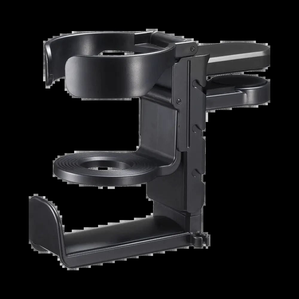 Porte-gobelet de bureau avec support casque intégré - Noir