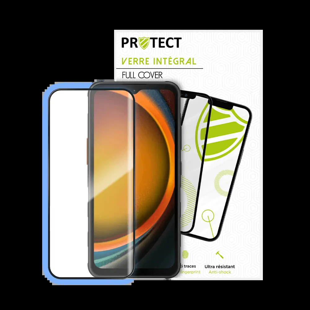 Verre trempé intégral Samsung Galaxy Xcover 7 protection écran 9H - PROTECT Noir - Vue 2
