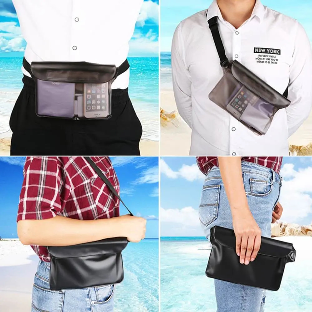 Pochette ceinture étanche pour smartphone et objets de valeur - Noir - Vue 2