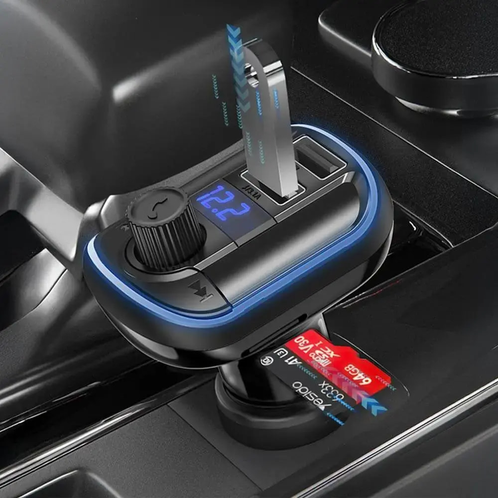 Transmetteur FM Bluetooth & chargeur voiture 20W - Yesido Y44 - Vue 4