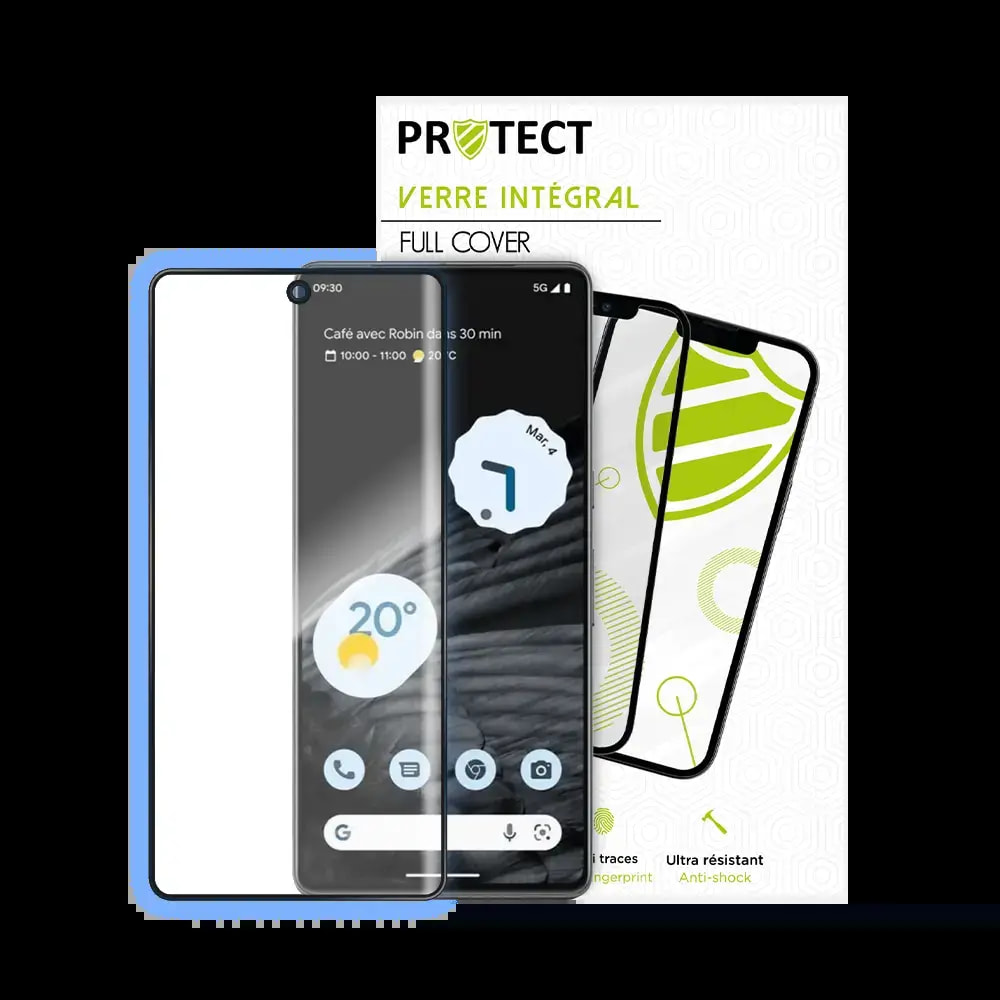 Verre trempé intégral Google Pixel 7 protection écran 9H - PROTECT Noir - Vue 2