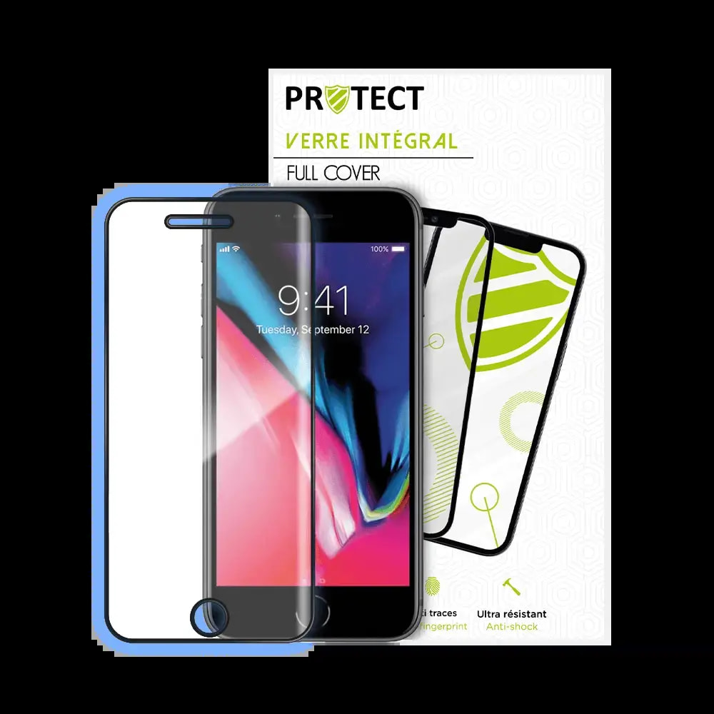 Verre trempé intégral iPhone 7 Plus / iPhone 8 Plus protection écran 9H - PROTECT Noir - Vue 2