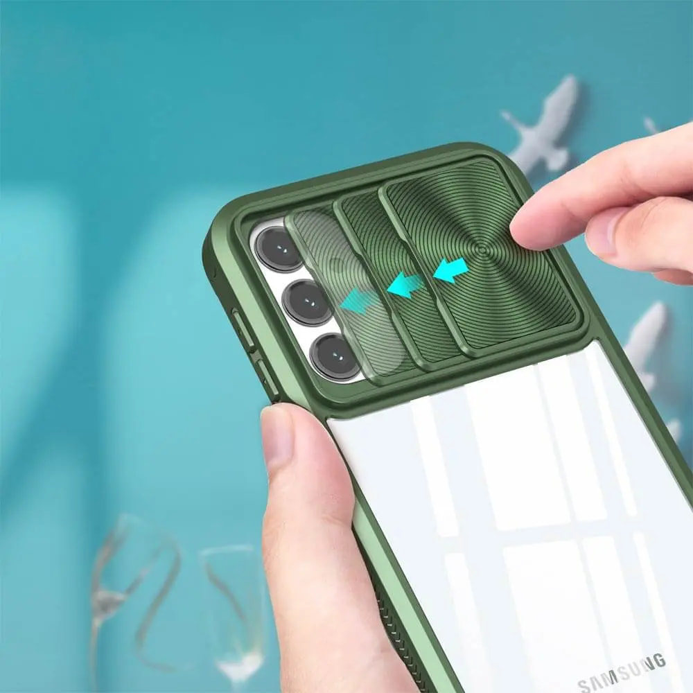 Coque Samsung Galaxy  A24 4G avec cache caméra - PROTECT IE027 Vert Foncé - Vue 3