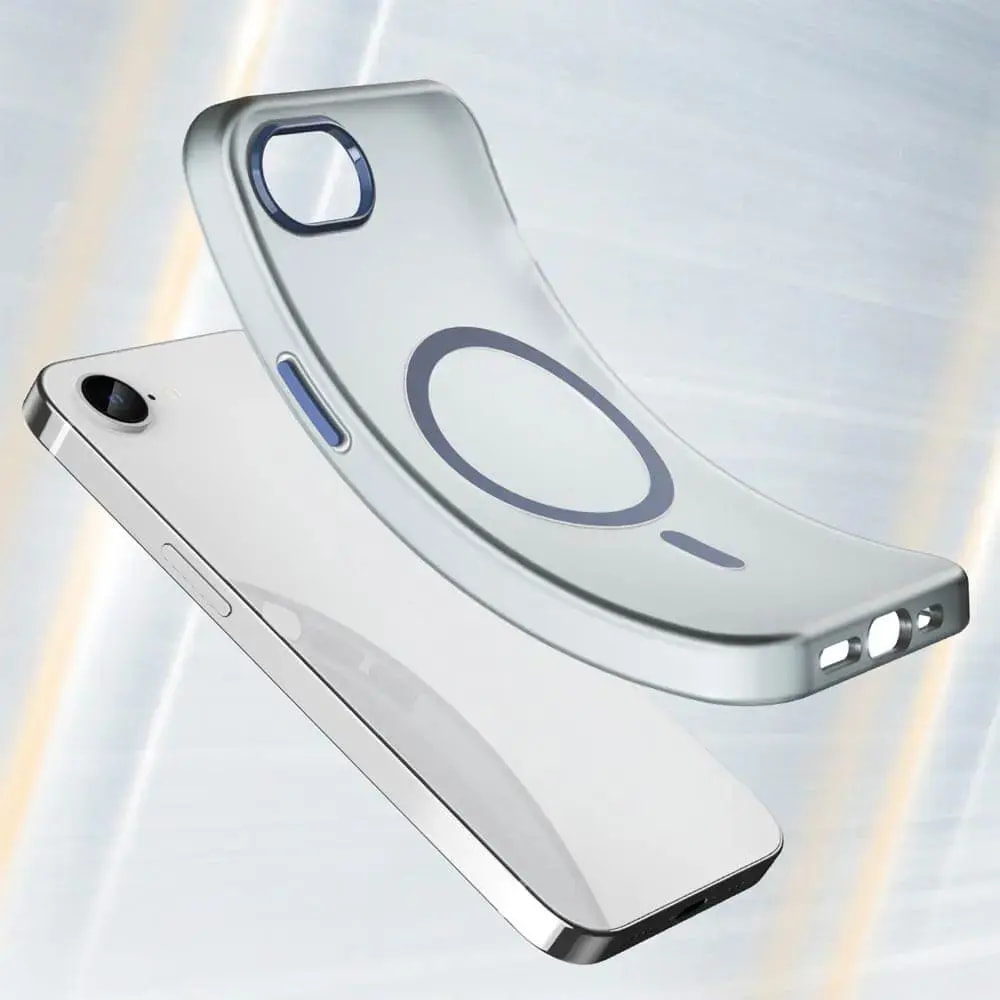Coque MagSafe iPhone 16e / iPhone 17e bi-matière - PROTECT MF-006 Bleu Marine - Vue 2