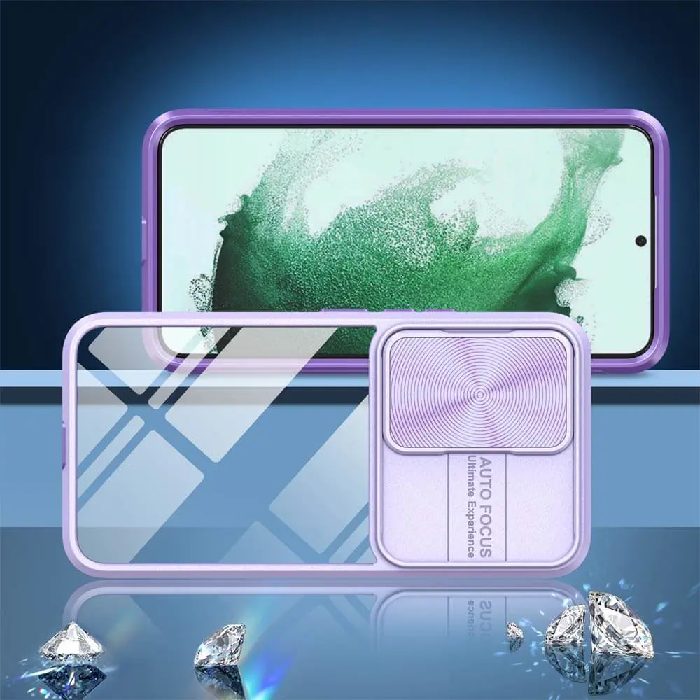 Coque Samsung Galaxy S22+ avec cache caméra - PROTECT IE027 Violet - Vue 2