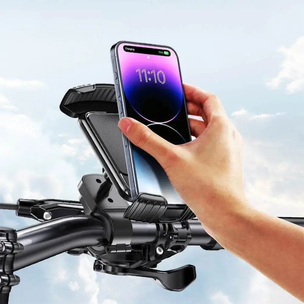 Support pour smartphone 2 en 1 pour vélo & moto Yesido C249 - Noir - Vue 5