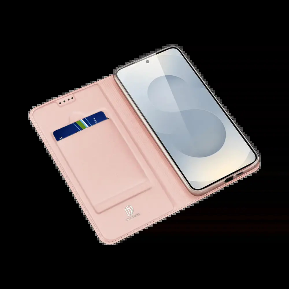 Housse folio Samsung Galaxy S25 porte-carte – Dux Ducis Skin Pro Rose - Vue 4