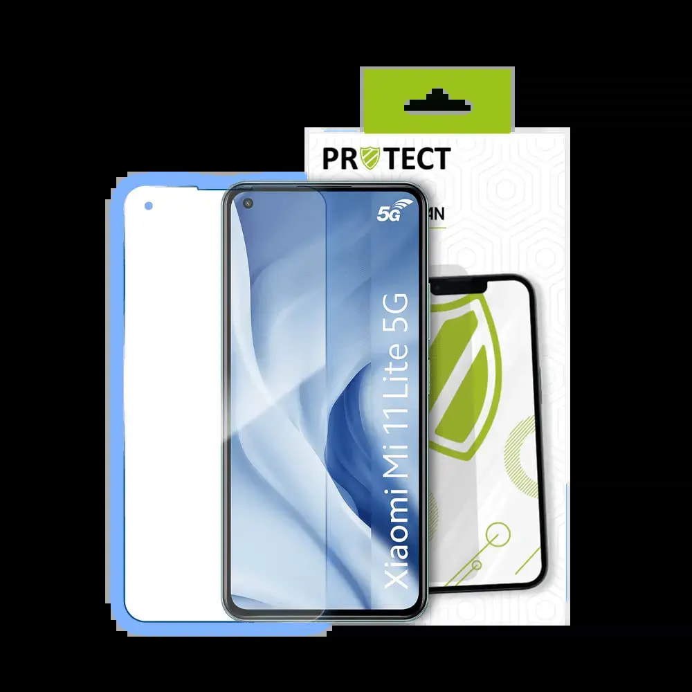 Verre trempé Xiaomi Mi 11 Lite 4G / Mi 11 Lite 5G protection écran 9H - PROTECT Transparent - Vue 2