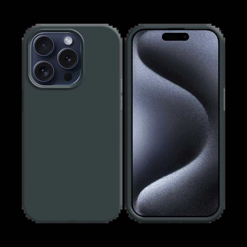 Coque silicone iPhone 15 Pro - Noir