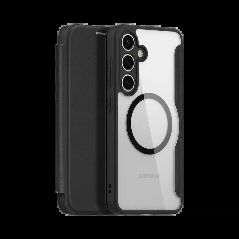 Housse folio MagSafe Samsung Galaxy S24+ 5G - Dux Ducis Skin X Pro Noir - Vue 2