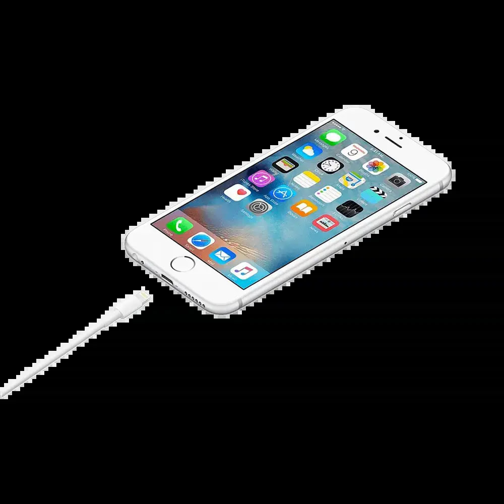 Câble Data USB vers Lightning Apple 18W 2A (1m) Blanc - Vue 3