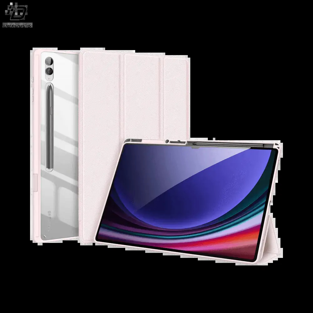 Housse folio Samsung Galaxy Tab S9 Ultra avec dos transparent & porte-stylet - Dux Ducis  Toby Rose