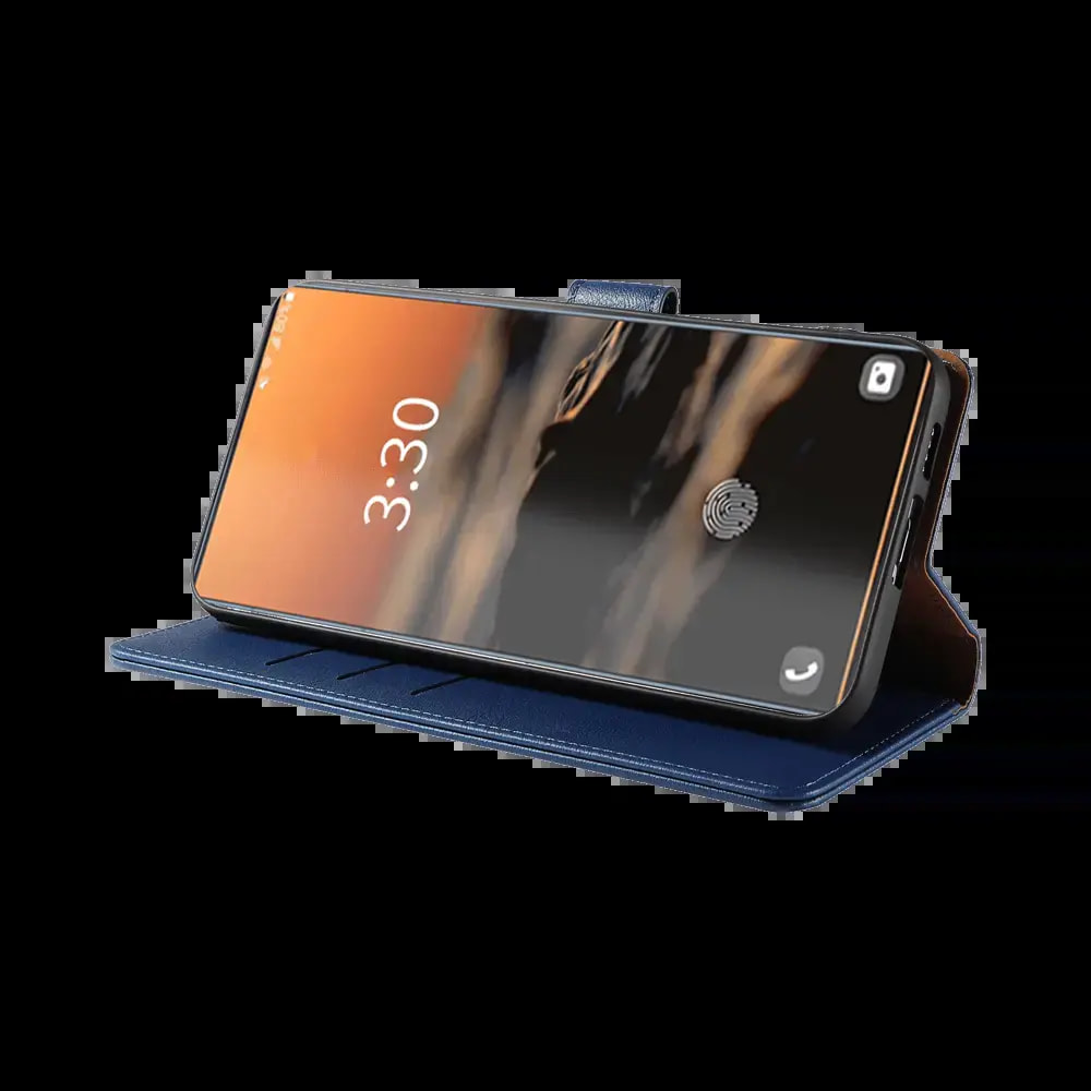 Housse folio anti-RFID Samsung Galaxy S23 Ultra 5G – PROTECT IP011 Bleu Marine - Vue 5