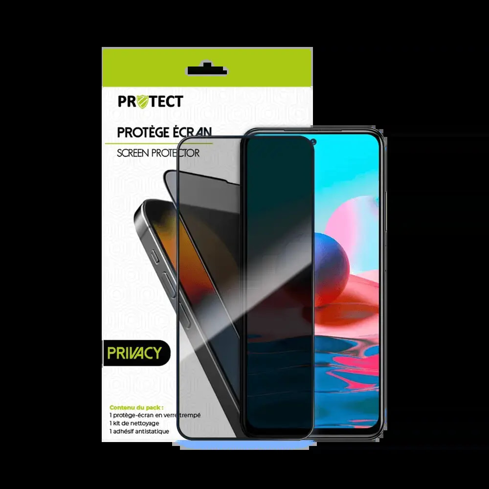 Verre trempé anti-espions Xiaomi Redmi Note 10 4G - PROTECT Transparent - Vue 2