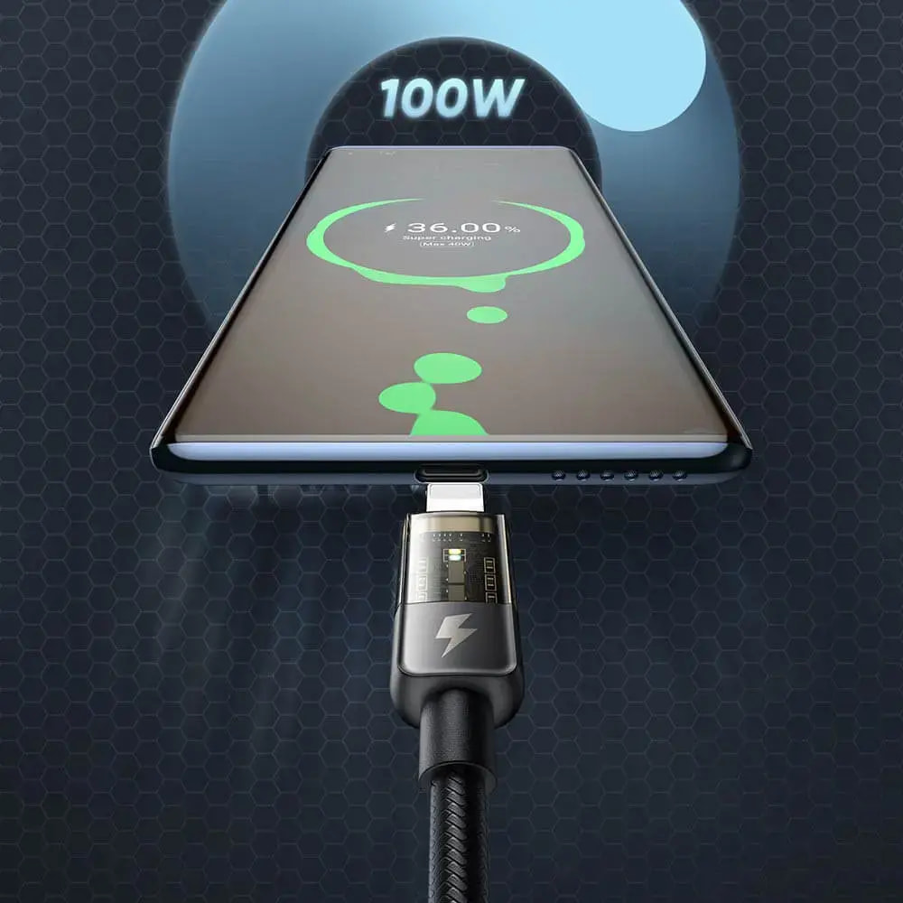 Câble Data USB vers USB-C Super Charge Mcdodo (1.2m) Noir - Vue 6