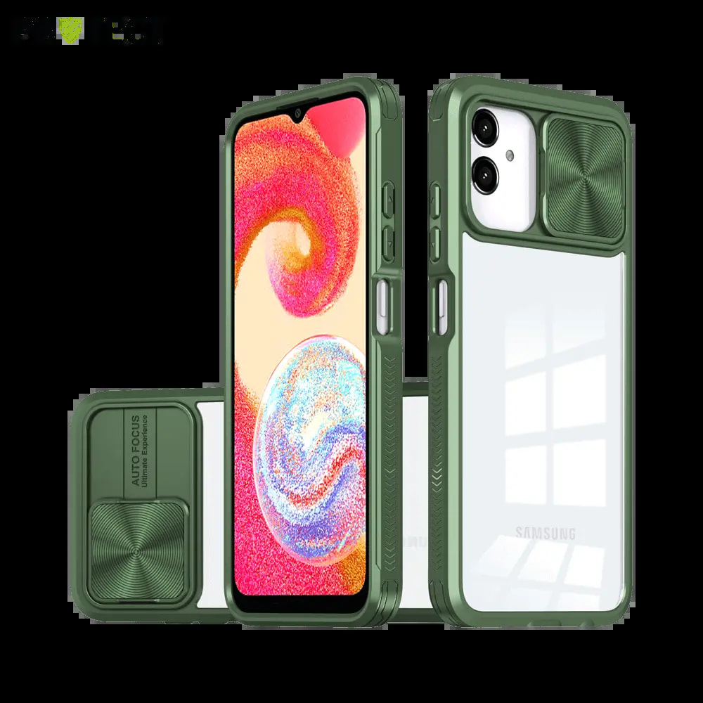 Coque Samsung Galaxy A04e avec cache caméra - PROTECT IE027 Vert Foncé