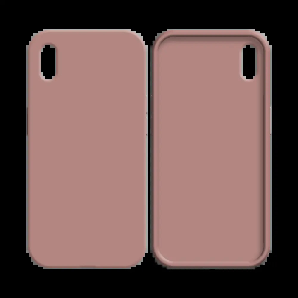 Coque silicone iPhone XS Max - Rose - Vue 2