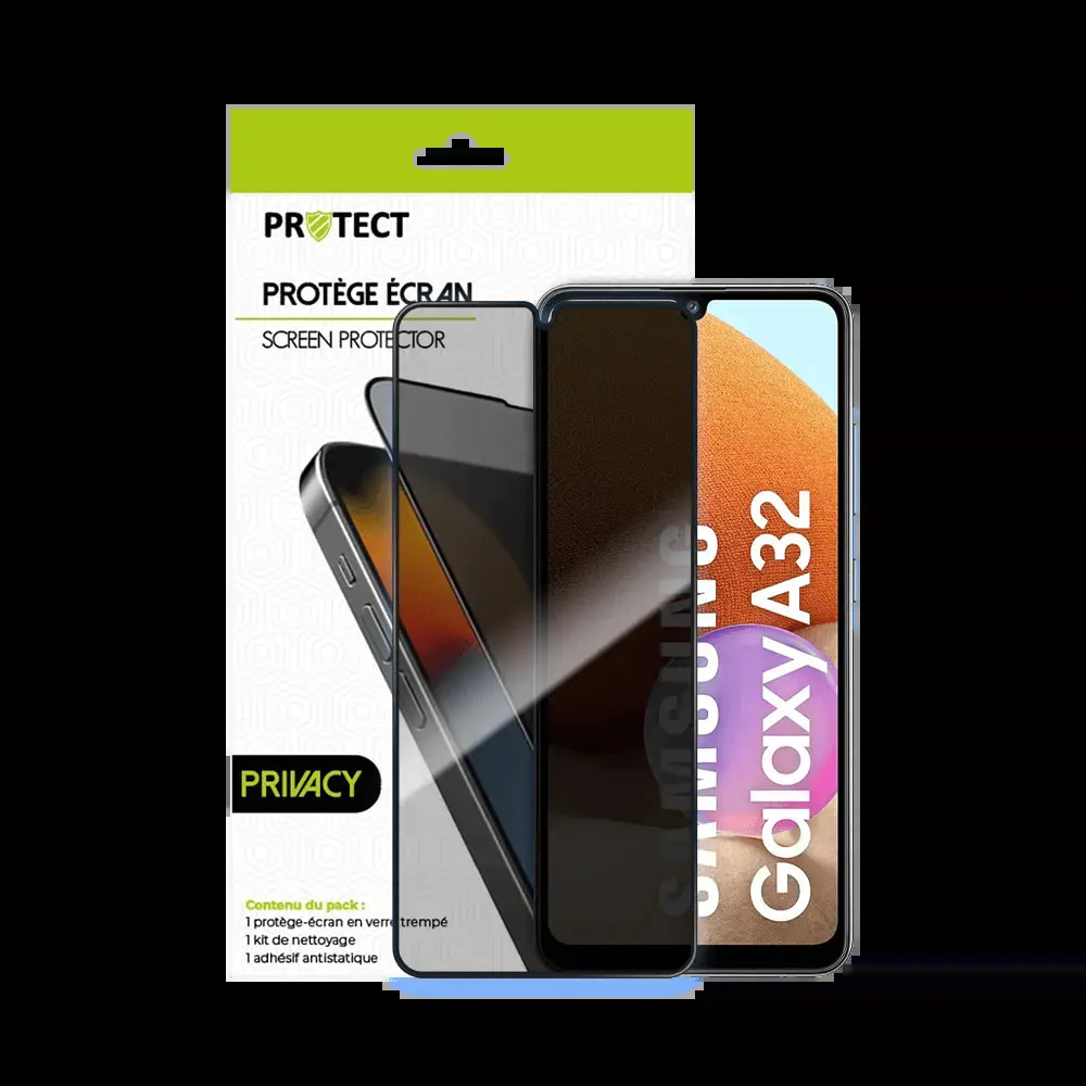 Verre trempé anti-espions Samsung Galaxy A32 4G protection écran 9H - PROTECT Transparent - Vue 2