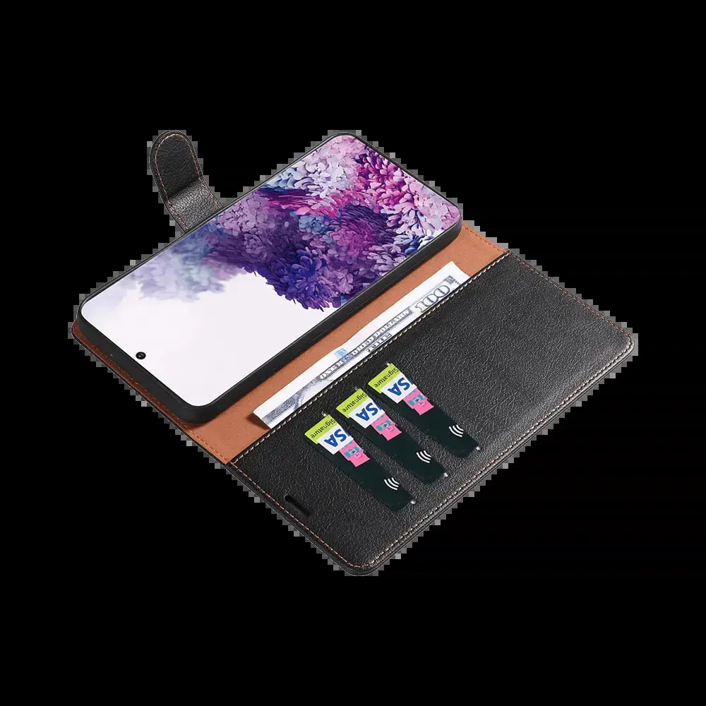 Housse folio anti-RFID Samsung Galaxy S20 – PROTECT IP011 Noir - Vue 3