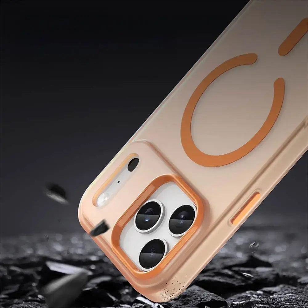 Coque MagSafe bi-matière iPhone 17 Pro - PROTECT MF-006 Orange - Vue 4