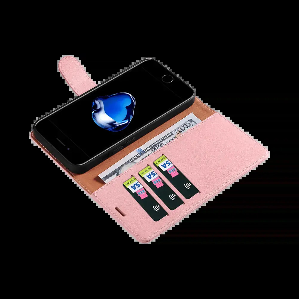 Housse folio anti-RFID iPhone 7 / 8 / SE – PROTECT IP011 Rose - Vue 3