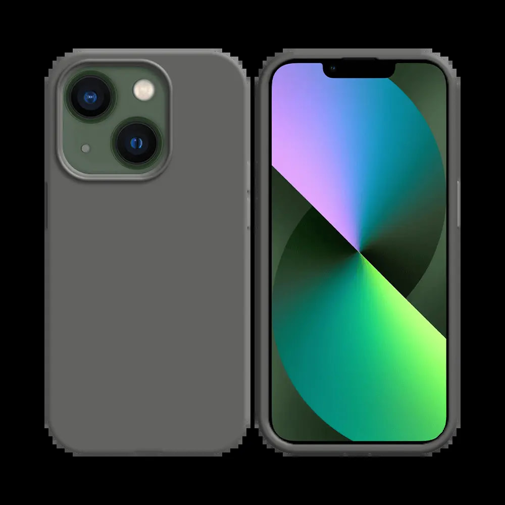 Coque silicone iPhone 13 Mini - Gris Foncé
