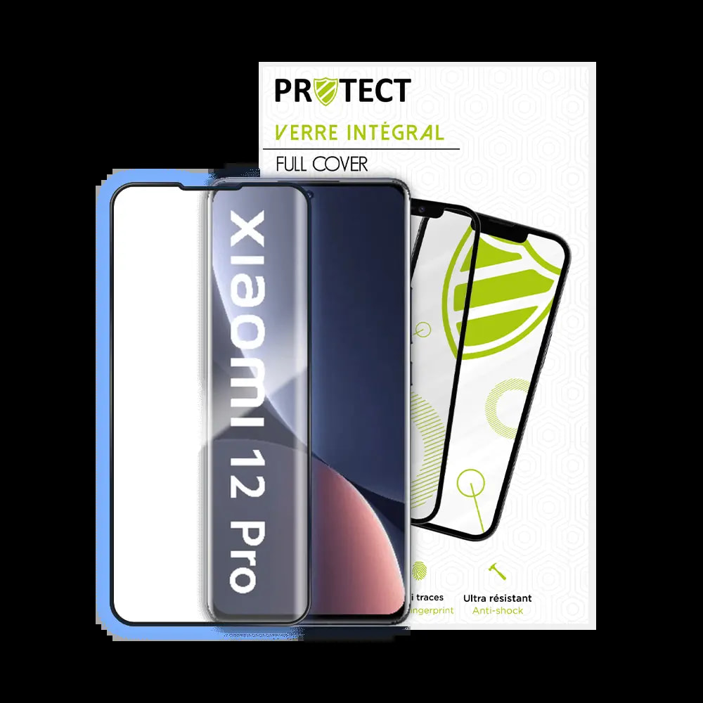 Verre trempé intégral Xiaomi 12 Pro protection écran 9H - PROTECT Noir - Vue 2