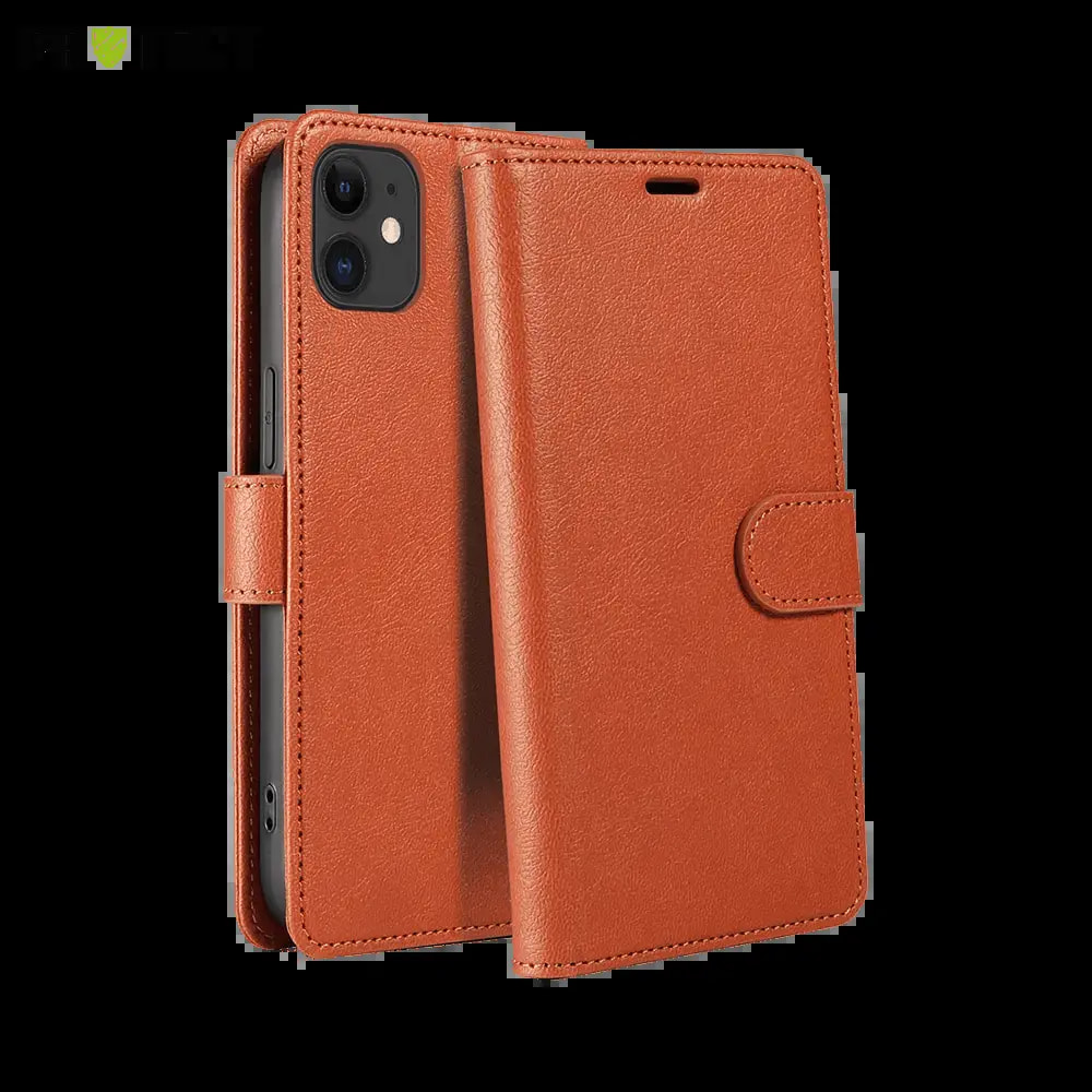 Housse folio anti-RFID iPhone 11 – PROTECT IP011 Marron 