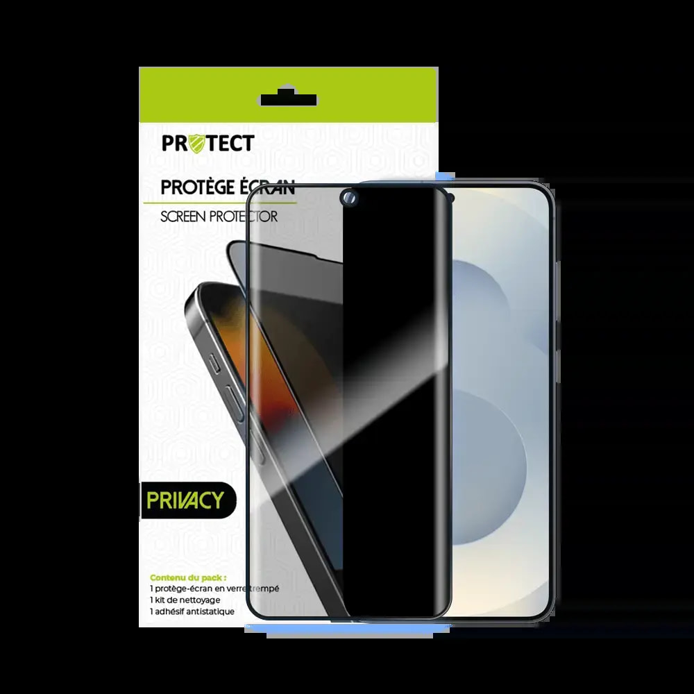 Verre trempé anti-espions Samsung Galaxy S25+ protection écran - PROTECT Transparent - Vue 2