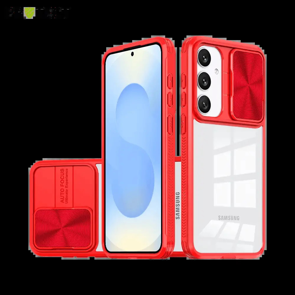 Coque avec cache caméra Samsung Galaxy S25 - PROTECT IE027 Rouge 