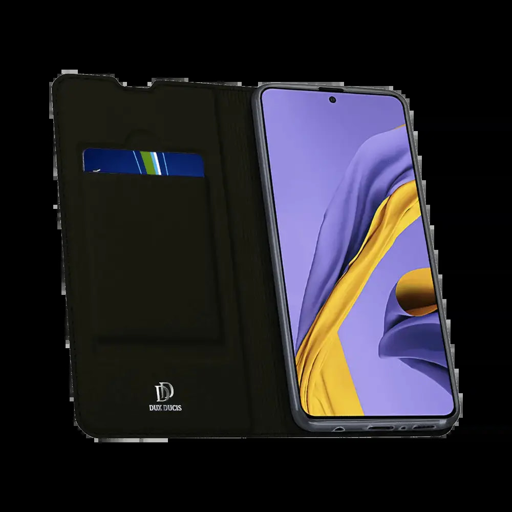 Housse folio Samsung Galaxy A51 porte-carte - Dux Ducis Skin Pro Noir - Vue 2